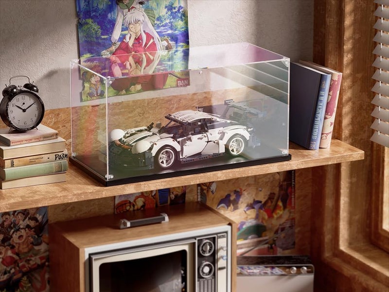 dofopo Clear Acrylic Display Case ,Self-Assemble Showcase for Collectibles, Action Figures, Dolls- Alternative Glass Box for Commemorative Gifts(15.75x7.87x7.87 inches, 40x20x20 cm) - Image 2